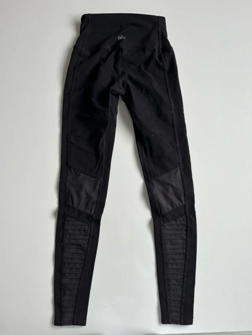 ALO Yoga Black Moto Panel Leggings